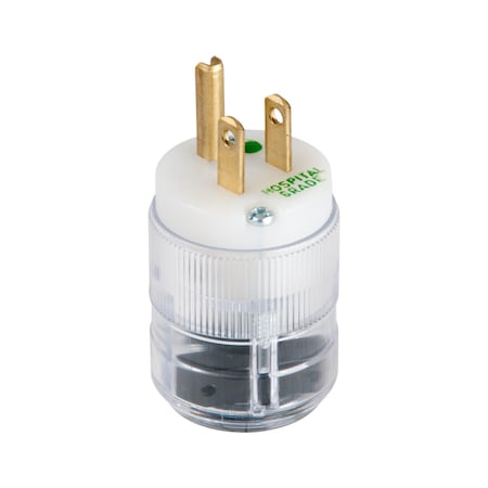 Marinco 8215T Marinco 15A 125V Plug, Hospital Grade, Clear 8215T